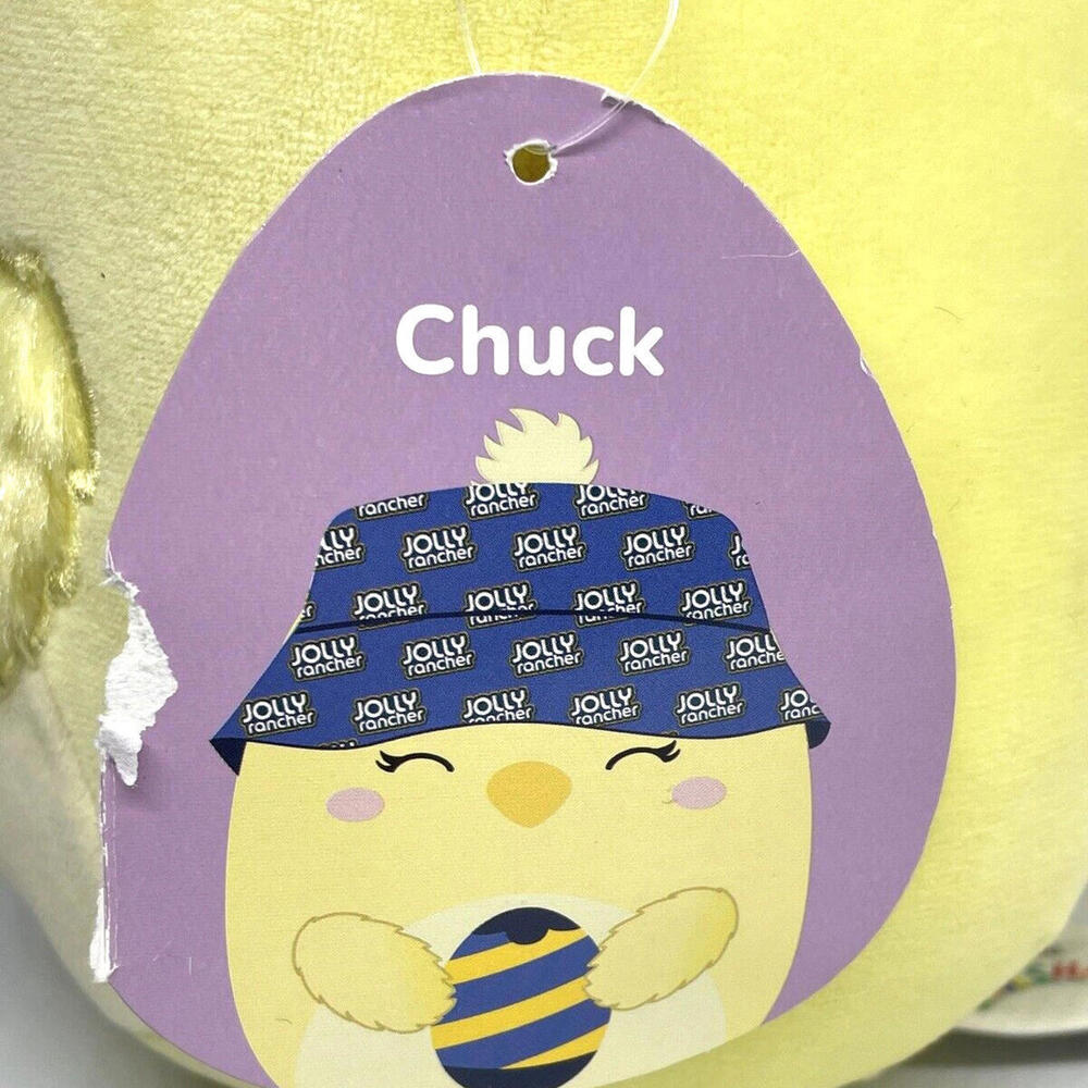 Squishmallow CHUCK the Chick JOLLY RANCHER 8" Plush Bucket Hat 2024 Easter - Picture 3 of 7